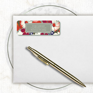 Retro Sage Green Colourful Bright Autumn Floral 