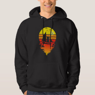 Retro Sailboat Sailing Boat Owner Captain Sailing Hoodie