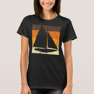 Retro Sailboat Skipper Ship Catamaran Yacht Sail S T-Shirt