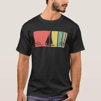 Retro Sailboat Skipper Ship Catamaran Yacht Sail S T-Shirt