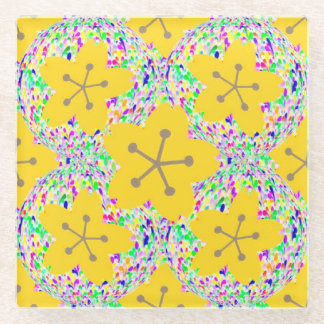 Retro Sakura Glass Coaster