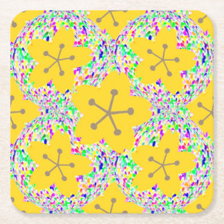 Retro Sakura Square Paper Coaster