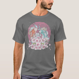 Retro Sakura Taisho Sanke Koi Fish Cherry Blossom T-Shirt