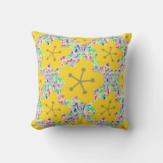 Retro Sakura Throw Pillow