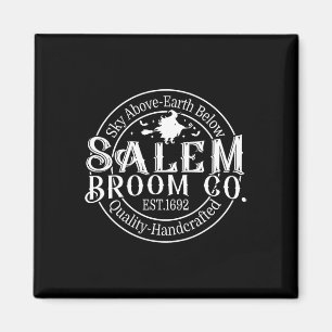 Retro Salem Broom Company Est 1692 Massachusetts H Magnet
