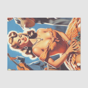 Retro Salsa Pin-up Tissue Paper