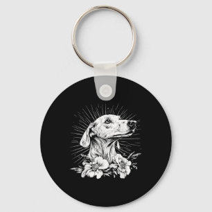 Retro Saluki Dog Lover Tattoo Style _1 Keychain
