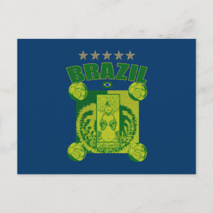 Retro Samba futebol faded artwork gifts Postcard