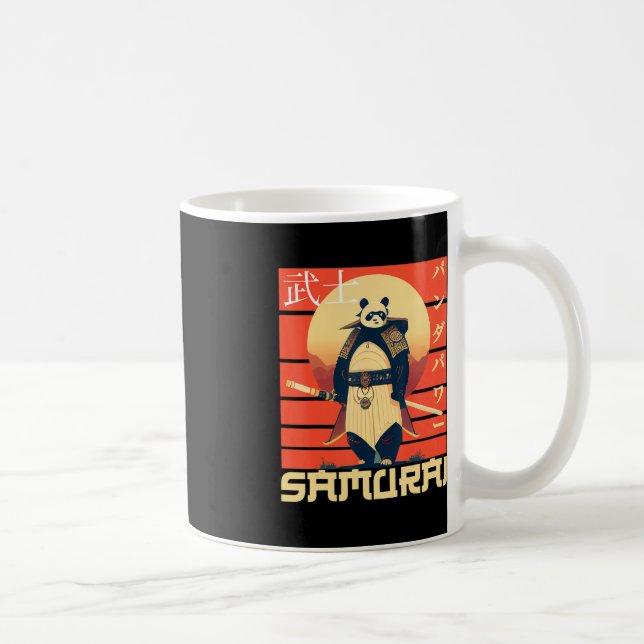 Retro Samurai Panda  Coffee Mug (Right)