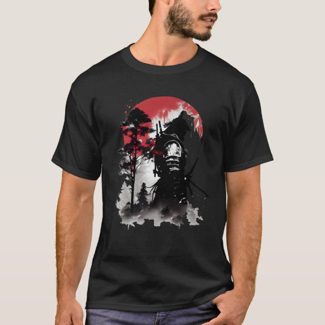 Retro Samurai Warrior Sword Japanese Ninja   1 T-Shirt (Front)