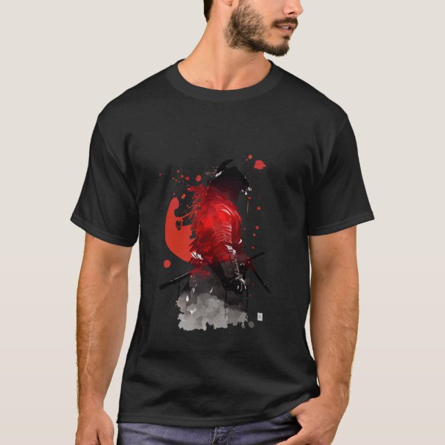 Retro Samurai Warrior Sword Japanese Ninja   4 T-Shirt (Front)