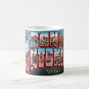 Retro San Antonio Texas Postcard Mug