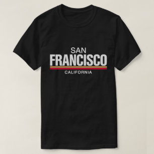 Retro San Francisco California Vintage Stripe T-Shirt