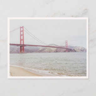 Retro San Francisco Golden Gate Bridge Marin View Postcard