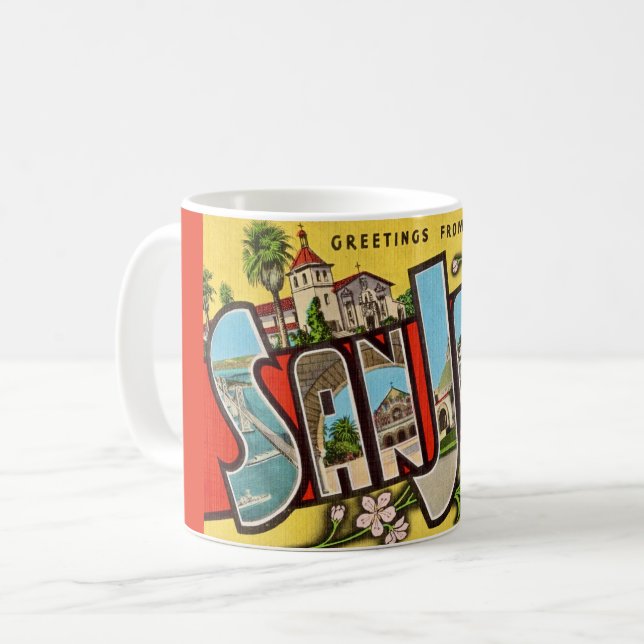 Retro San Jose Salutation Mug (Devant gauche)