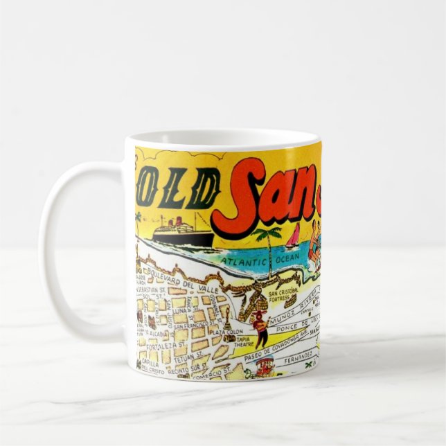 Retro San Juan Porto Rico Mug (Gauche)