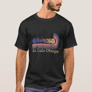 Retro San Luis Obispo Tropical Flowers 80'S Style T-Shirt