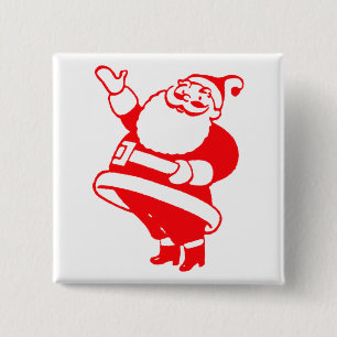 Retro Santa 2 Inch Square Button