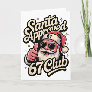 Retro Santa Approved 67 Club - Funny Christmas 67 Card