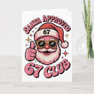 Retro Santa Approved 67 Club - Funny Christmas 67  Card