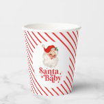 Retro Santa Baby christmas baby shower Paper Cups<br><div class="desc">retro Santa Baby  christmas themed baby shower paper party cups.</div>