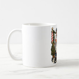 Retro Santa Barbershop Christmas Coffee Mug