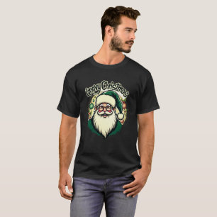 Retro Santa Christmas – Groovy Holiday Style T-Shirt