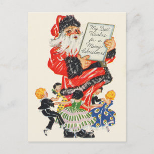 Retro Santa Christmas Postcards