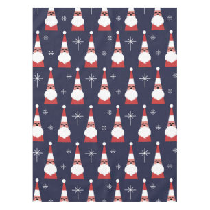 Retro Santa Christmas Red Pattern Tablecloth