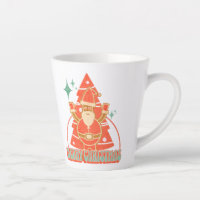 Retro Santa Christmas Tree Fun Character