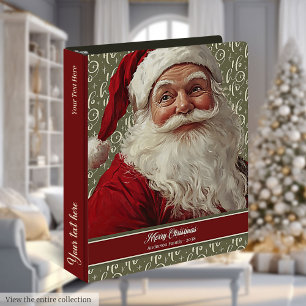 Retro Santa Claus 3 Anneau Classeur de Noël