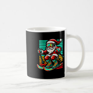 Retro santa claus - christmas skiing  coffee mug