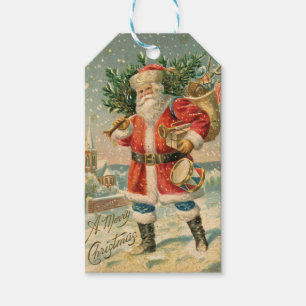 RETRO Santa Claus GIFT TAG