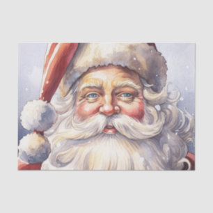 Retro Santa Claus in a Red Hat Christmas Tissue Paper