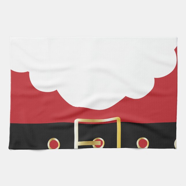 retro santa claus kitchen towel (Horizontal)