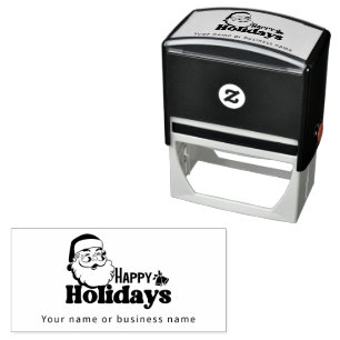 Retro Santa Claus Merry Christmas holidays Self-inking Stamp