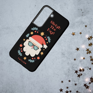 Retro Santa Claus Monogram Initial Samsung Galaxy Case