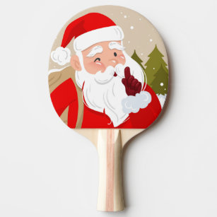 Retro Santa Claus Ping Pong Paddle