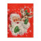 Retro Santa Claus & Reindeer Christmas Postcard