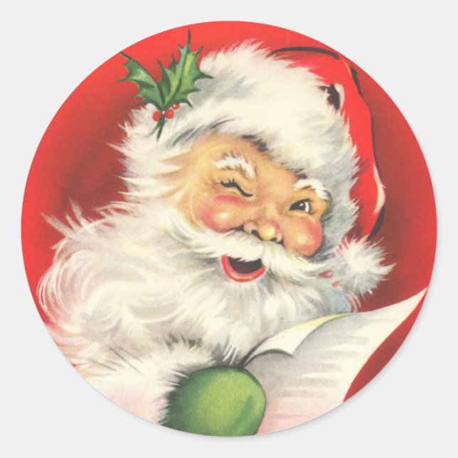 Retro Santa Claus stickers (Front)
