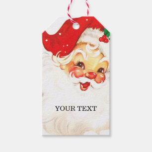 Retro Santa Claus, sweet Christmas Gift Tags