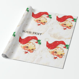 Retro Santa Claus, sweet Christmas   Wrapping Paper