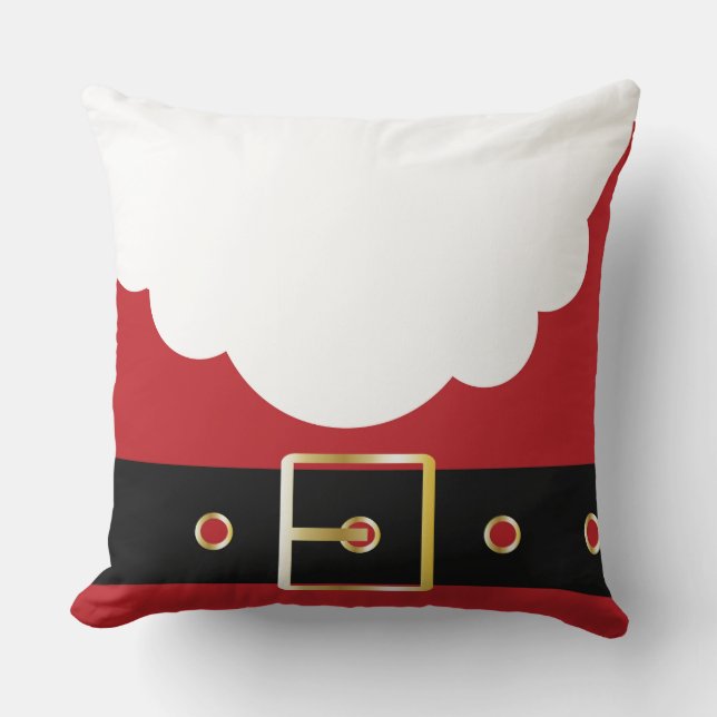 retro santa claus throw pillow (Front)