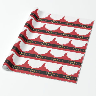 retro santa claus wrapping paper