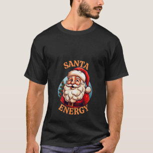 Retro Santa Energy Groovy Vintage Santa Claus Chri T-Shirt