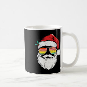 Retro Santa Face Sungles Christmas Xmas Men Women  Coffee Mug