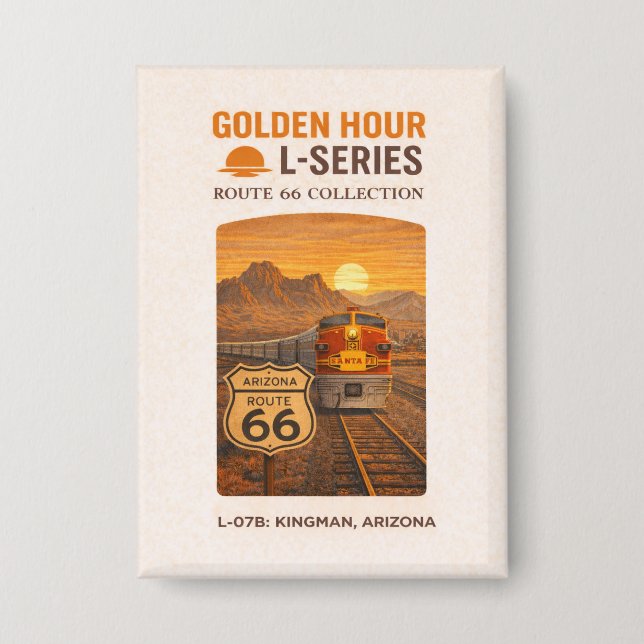 Retro Santa Fe Route 66 Train Kingman Art (Front)