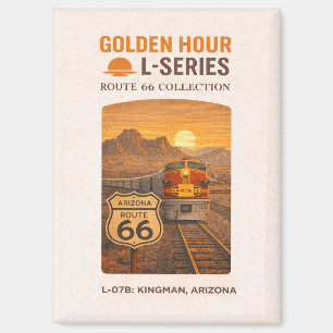 Retro Santa Fe Route 66 Train Kingman Art Magnet