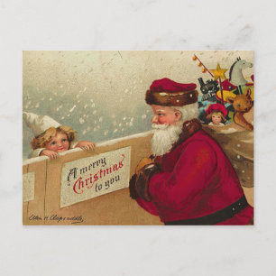Retro Santa Postcard