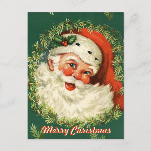 Retro Santa Postcard (Front)